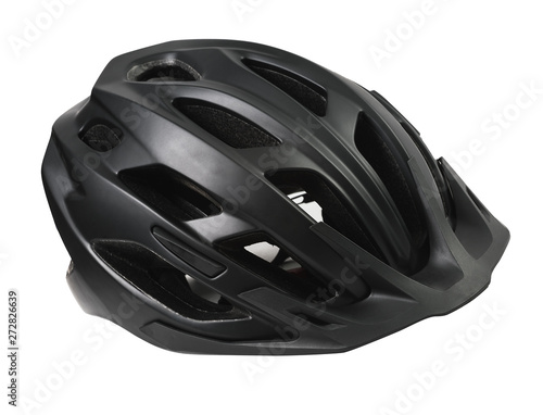 cycling helmet isolated on white. protection headwear.