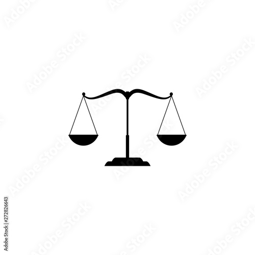 Scales icon. Vector illustration. Flat design