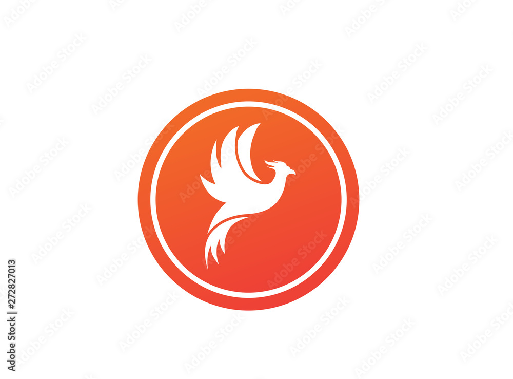 Phoenix flying bird and eagle open wings Logo Design illustration in the shape Phoenix flying bird and eagle open wings Logo Design illustration in the shape