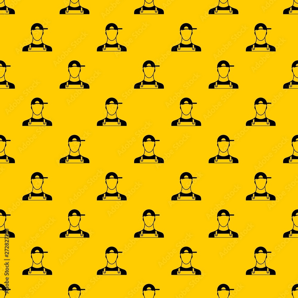 Plumber pattern seamless vector repeat geometric yellow for any design