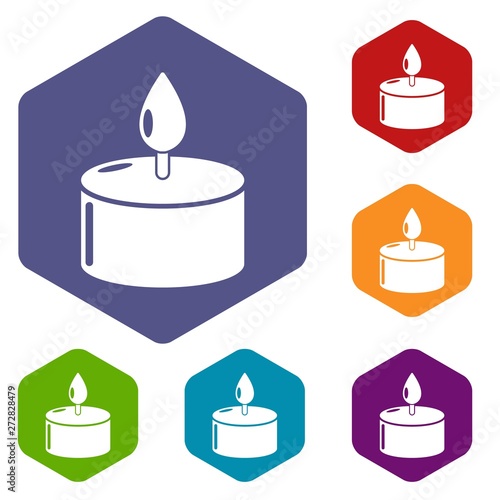 Candle icon. Simple illustration of candle vector icon for web