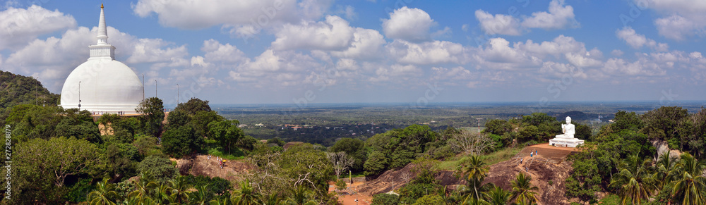 Sri Lanka Mihintale buddhist site panoramic view