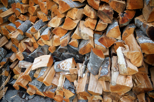 Woodpile background view