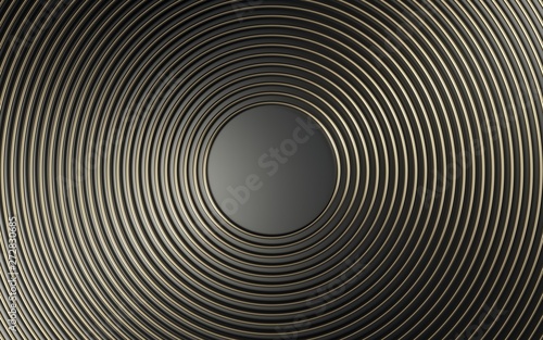 Background of gold and silver metallic rings.