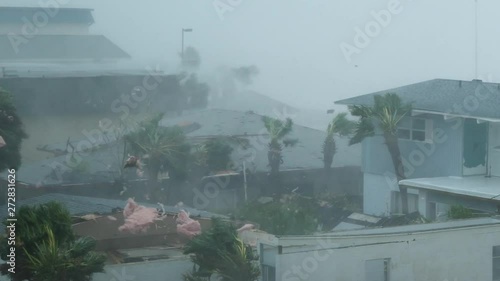 Category 5 Hurricane Michael Rips Apart Houses photo