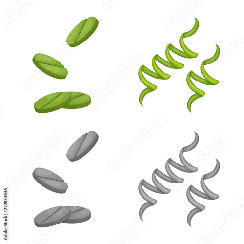 Isolated object of protein and sea logo. Collection of protein and natural stock vector illustration.