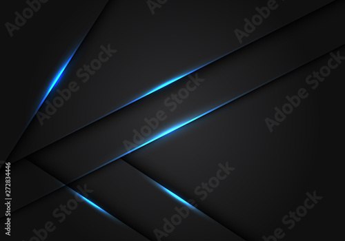 Abstract blue light dark grey metallic overlap design modern futuristic technology background vector illustration.