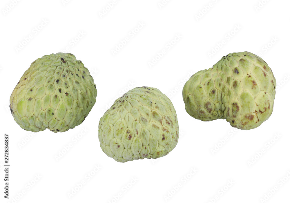 Fototapeta premium Custard apple isolated on white background.