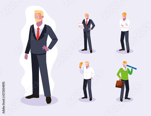 Avatars set of professional workers design