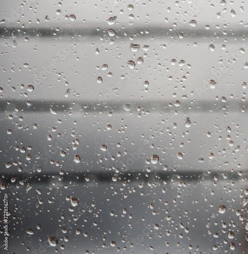 Rain drops on a glass window