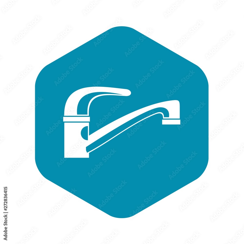 Water tap icon in simple style on a white background vector illustration Water tap icon in simple style on a white background vector illustration
