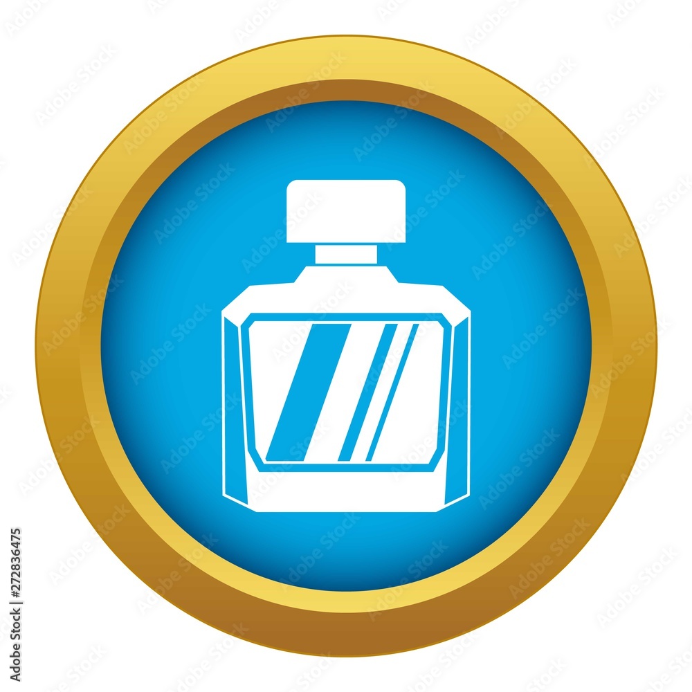 Jar of perfume icon blue vector isolated on white background for any design Jar of perfume icon blue vector isolated on white background for any design