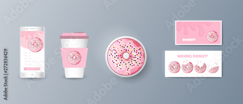 Presentation of a collection fashionable stylish items for marketing promotion goods and services on the market