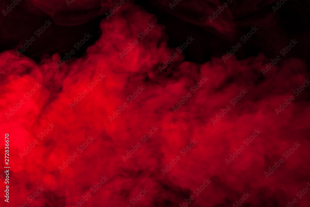 Abstract red cloud design on dark background