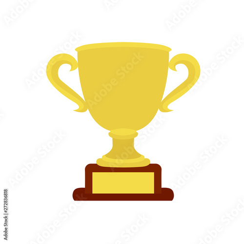 emoji vector golden trophy cup isolated on white background