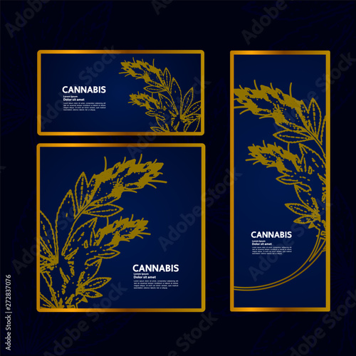 Elegant cannabis leaf Background vector illustration.