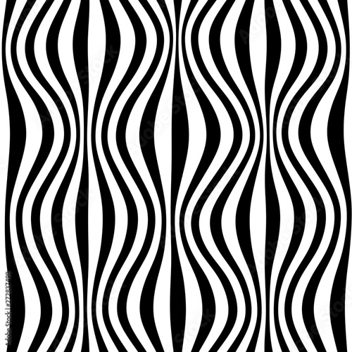 zebra seamless pattern. wavy pattern in gray, black and white. illustration.