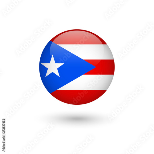 Puerto Rico flag round glossy Free Download Puerto Rico flag round glossy - GFXLoad