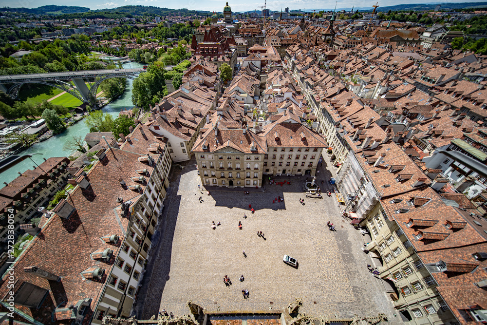 Berner Münsterplatz von oben Stock Photo | Adobe Stock