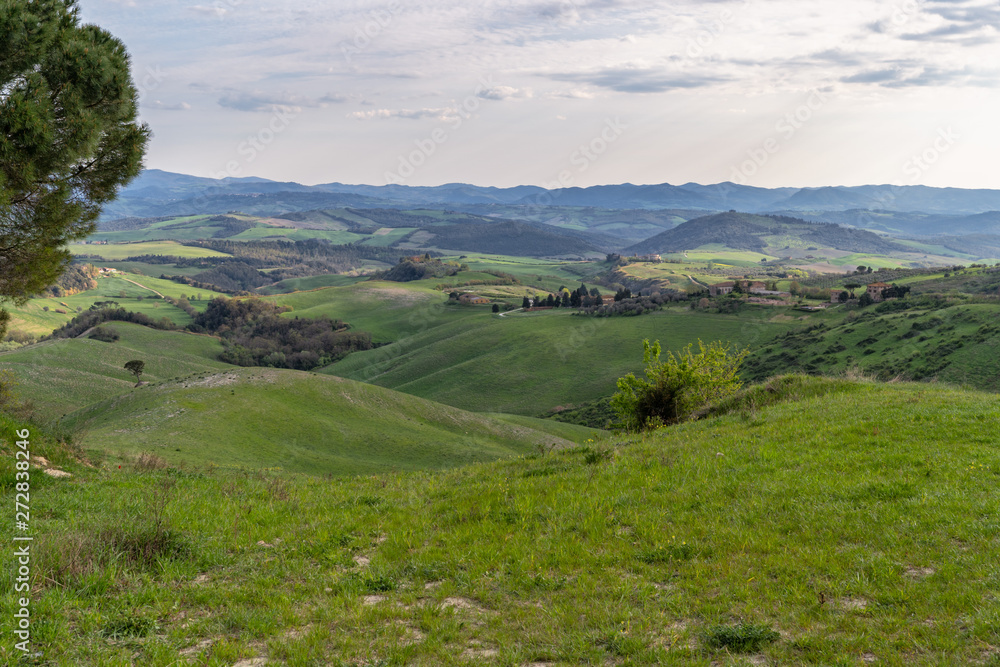 Landscape panorama of tuscany italy