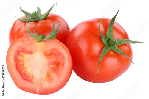 Tomatoes tomato slice sliced vegetable isolated on white