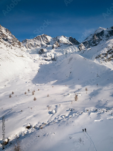 Swiss Alps snow shoeing cross country skiing