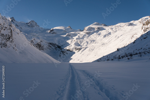 Swiss Alps in Winter Scenery 