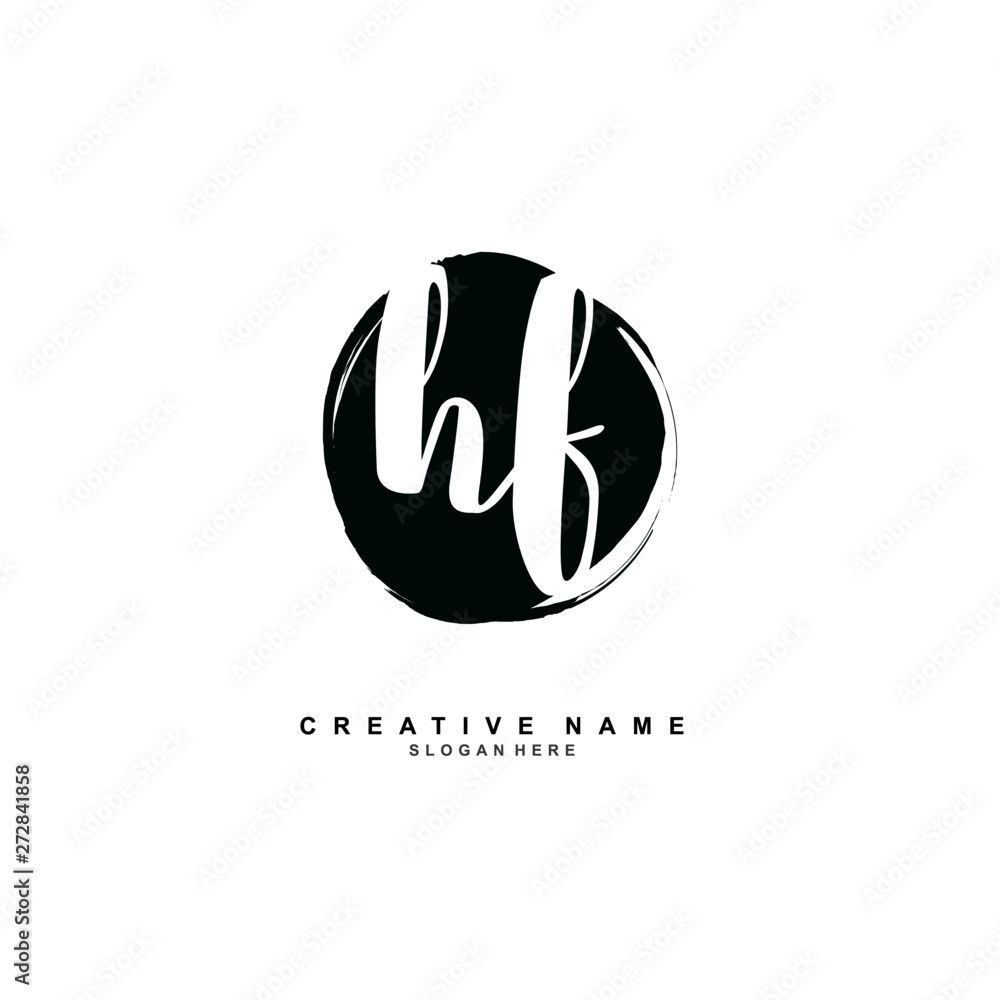 H F HF Initial logo template vector. Letter logo concept H F HF Initial logo template vector. Letter logo concept