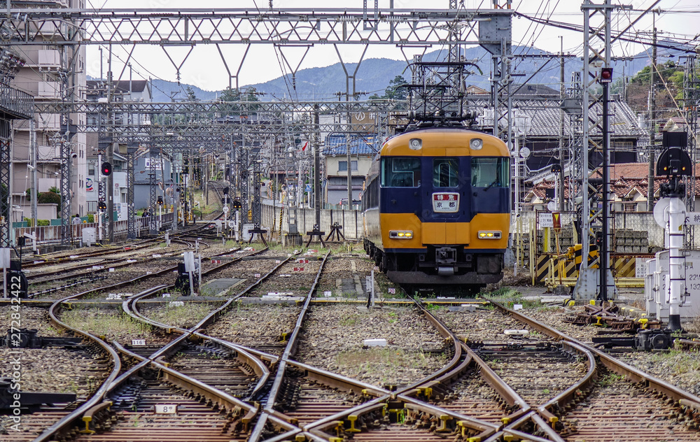 Obraz premium A local train coming to the JR station