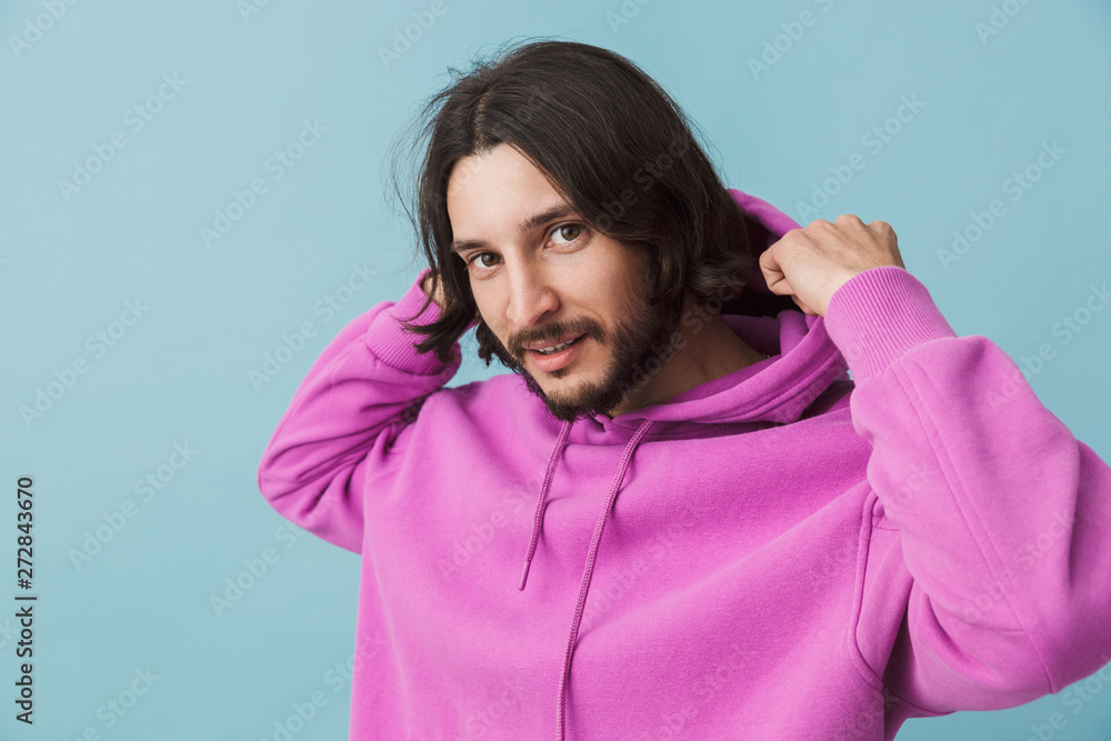 Portrait of a young bearded brunette man Portrait of a young bearded brunette man