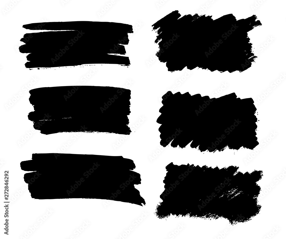Brush lines set. Vector illustration Brush lines set. Vector illustration