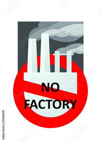  No factory vector illustration on white background.