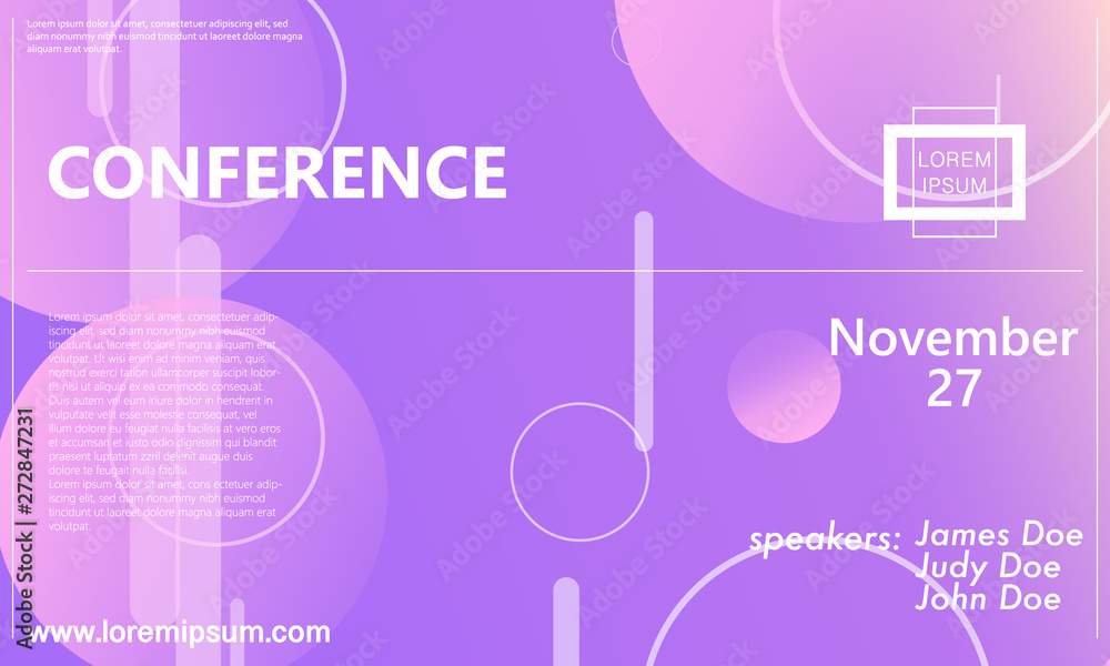 Conference announcement design template Conference announcement design template