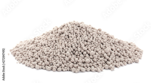 Принти на полотні Pile of chemical fertilizer isolated on white. Gardening time
