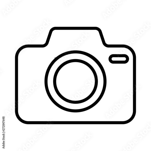 Photo camera vector icon. Cam vector icon. Photo camera illustration symbol for web sites or mobile devise.