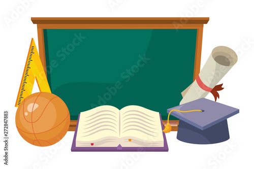 Isolated blackboard of school design vector illustration