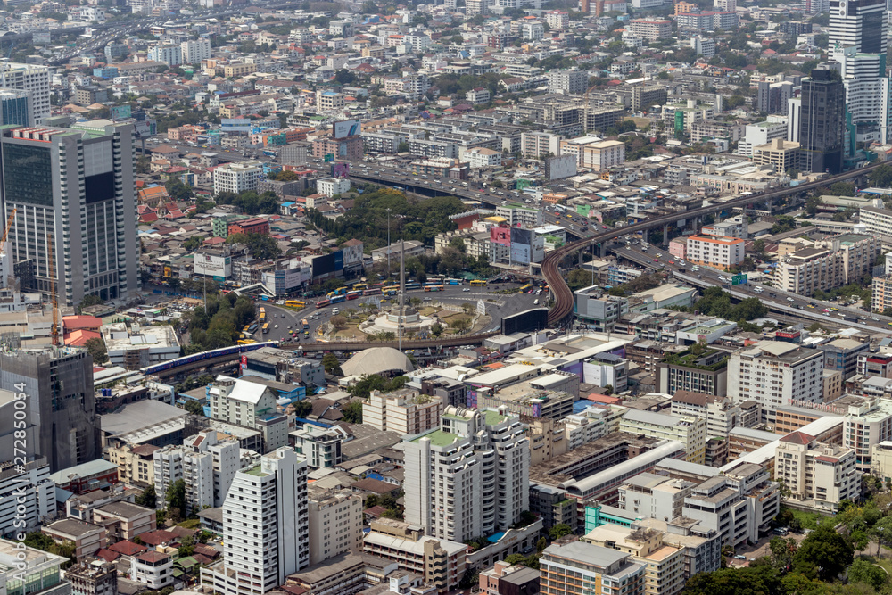 Bangkok city view from a height