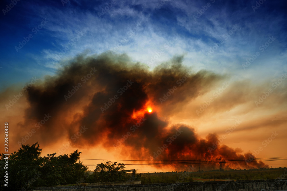 Obraz premium Industrial pollution