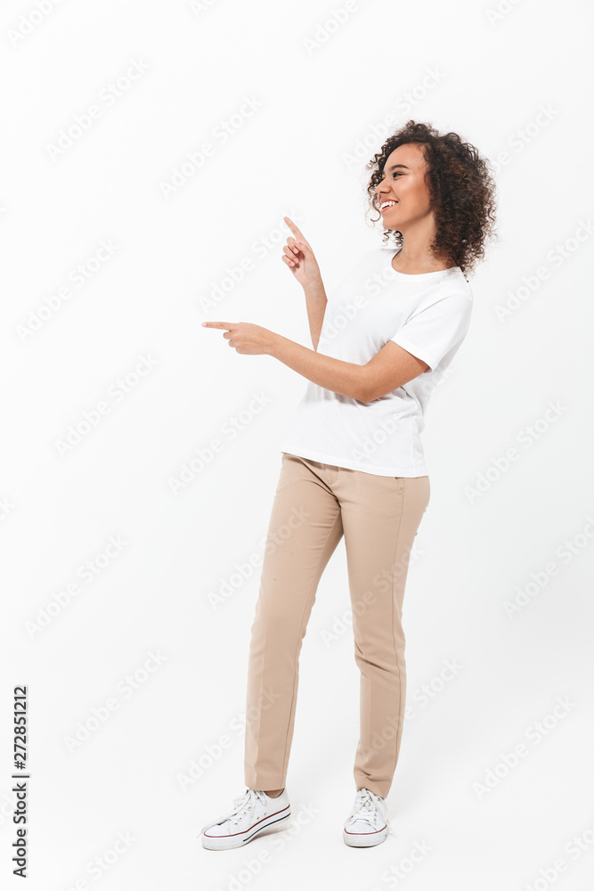 Full length of a happy young african woman Full length of a happy young african woman