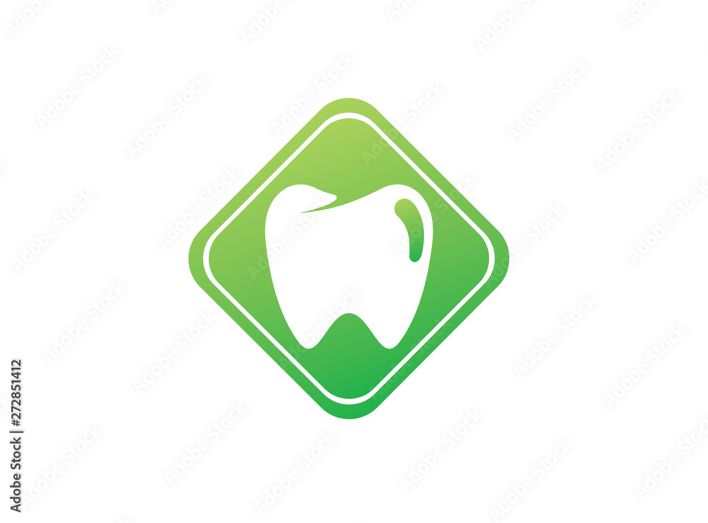 Teeth care symbol in the diamand shape for dentist clinic logo design illustration Teeth care symbol in the diamand shape for dentist clinic logo design illustration
