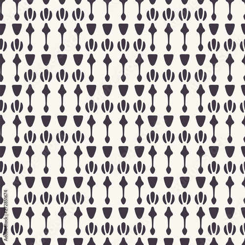 Geometric ornamental arrow shape. Vector seamless pattern. Retro  direction textiles swatch. Decorative folk art home decor. Modernist monochrome abstract grid all over print. Trendy wall covering. photo