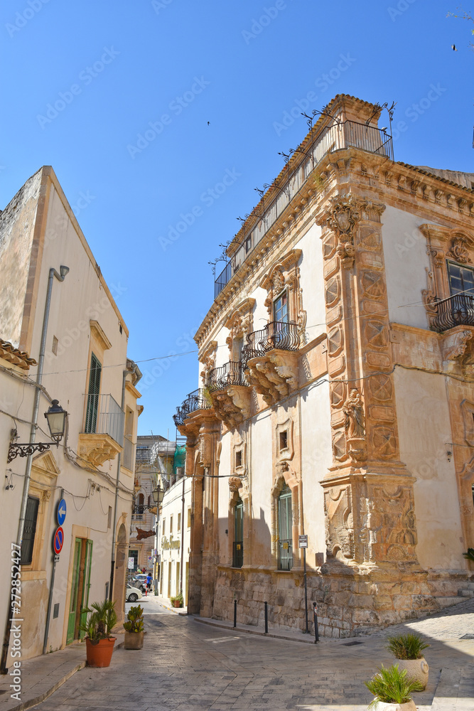 Historic buildings in the town of Scicli in Sicily