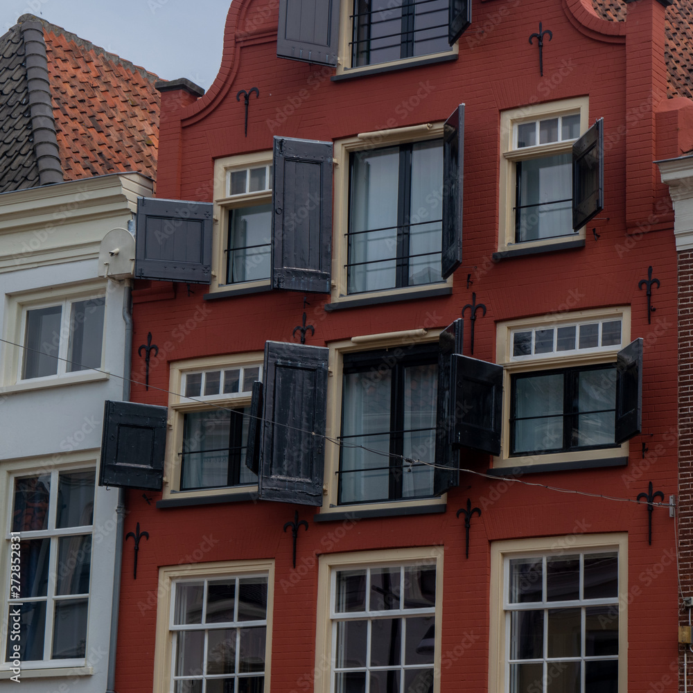 Typical Old Dutch Houses in Zutphen
