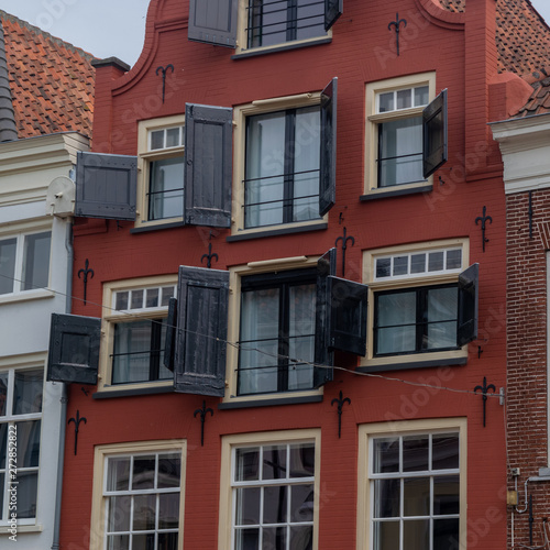 Typical Old Dutch Houses in Zutphen