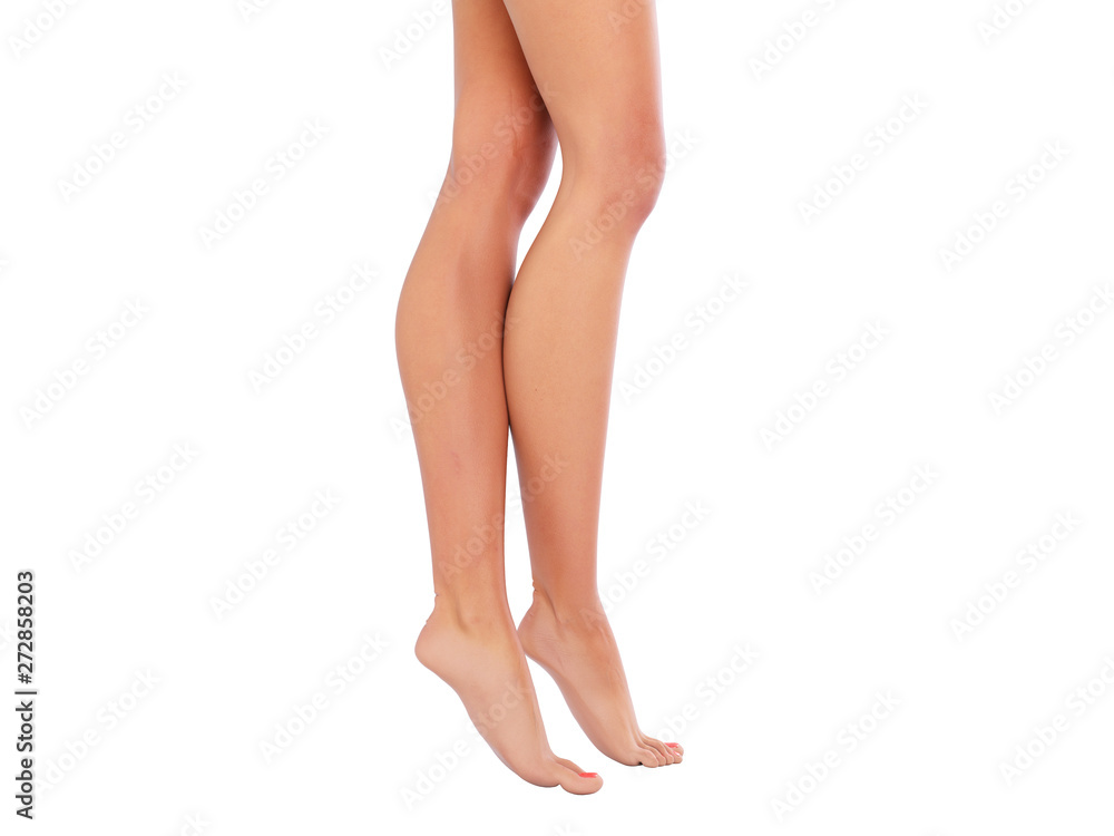 Long beautifyl woman legs 3d render on white no shadow Long beautifyl woman legs 3d render on white no shadow
