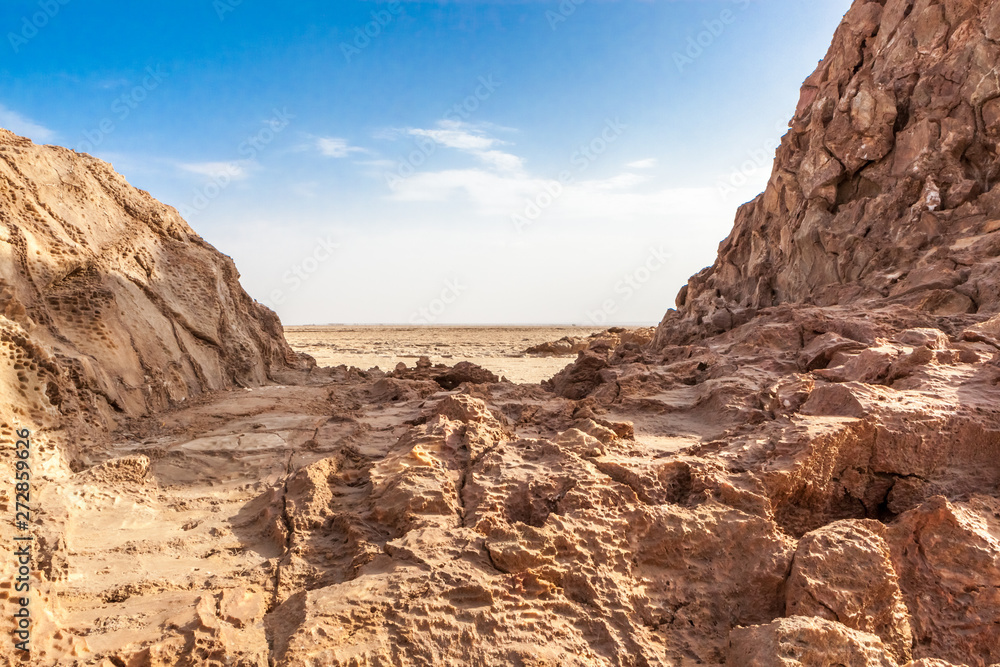 mountain route to danakil depression