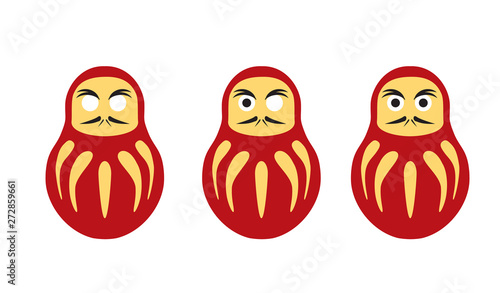 Japanese Daruma doll, simple icon. Tumbler icon