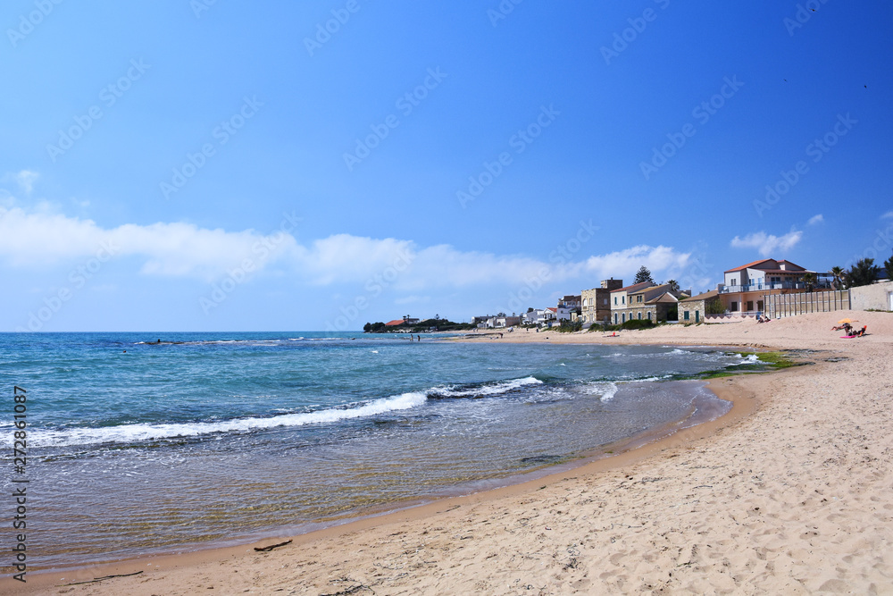 The beach of Ragusa, in the Sicily region