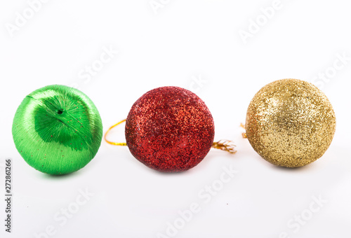 christmas ornaments, new year isolated white background