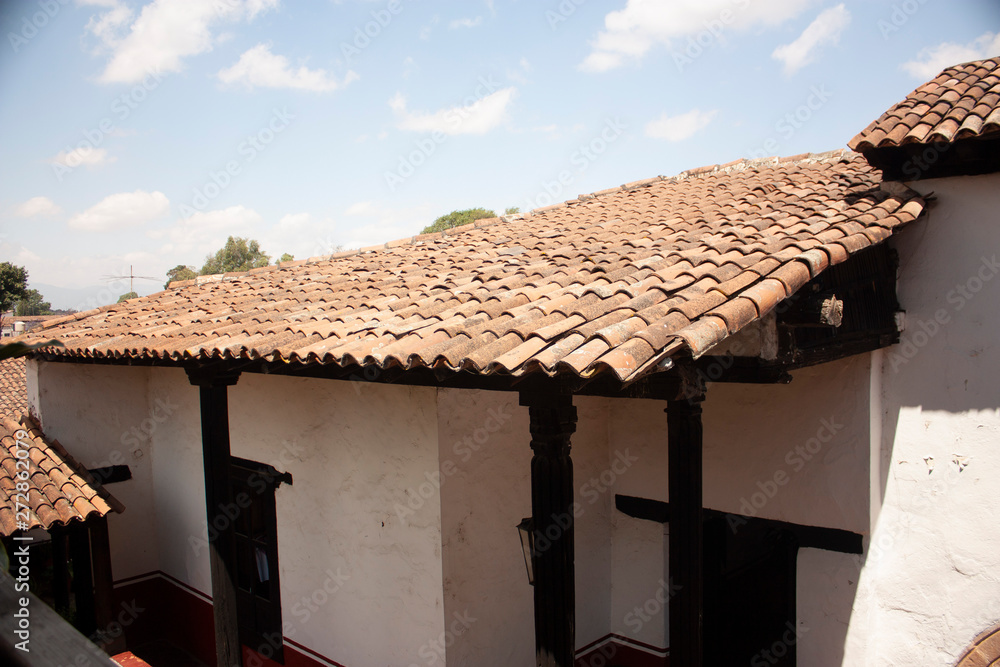Traditional roof in the picturesque rustic areas of Mexico Traditional roof in the picturesque rustic areas of Mexico